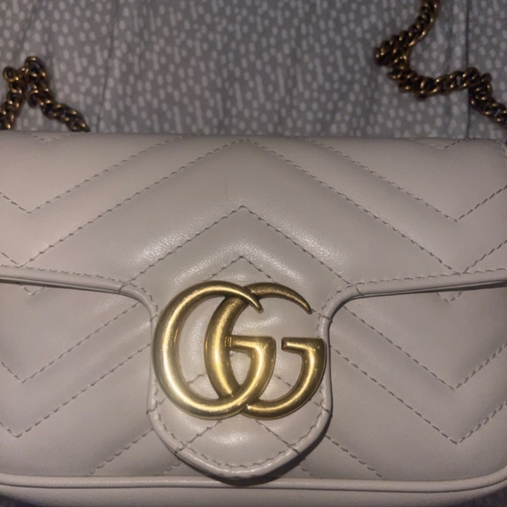 GG MARMONT LEATHER SUPER MINI BAG
